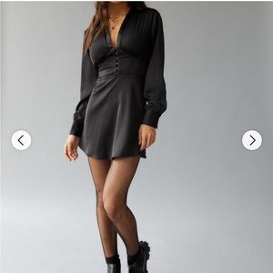 UO Phoebe Corseted Shirt Dress